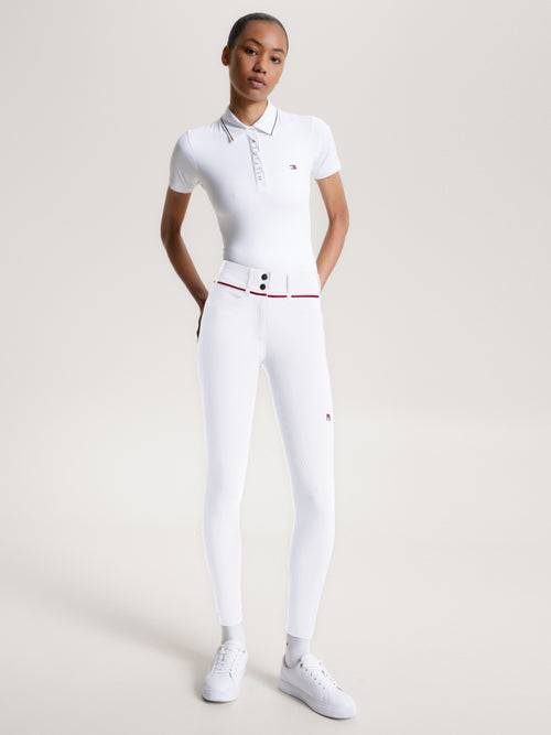 Pantalon Blanc Tommy Hilfiger Equestrian Geneva Knee Grip Femme