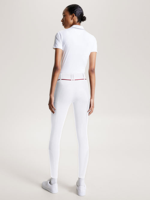 Pantalon Blanc Tommy Hilfiger Equestrian Geneva Knee Grip Femme