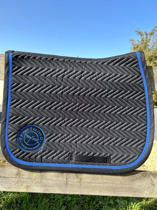 Tapis de selle mixte Freejump Noir-Bleu