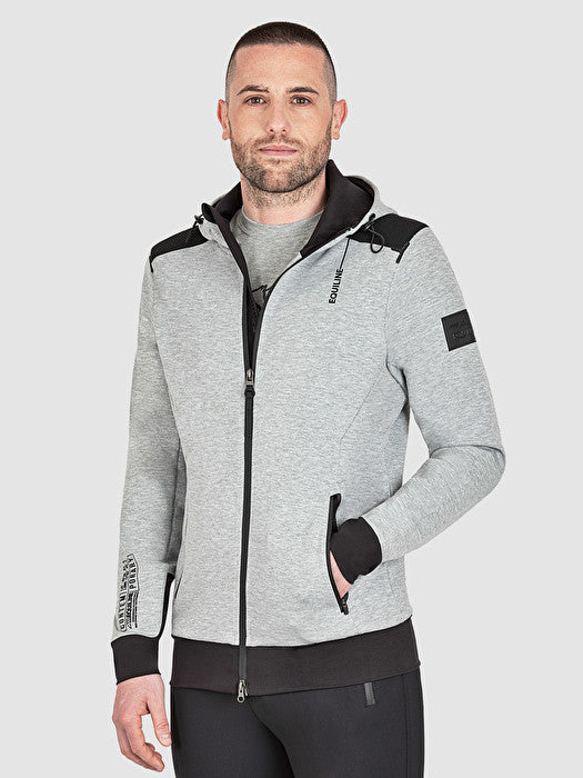 Sweat Zippé Equiline CHRISTIAC Homme Gris