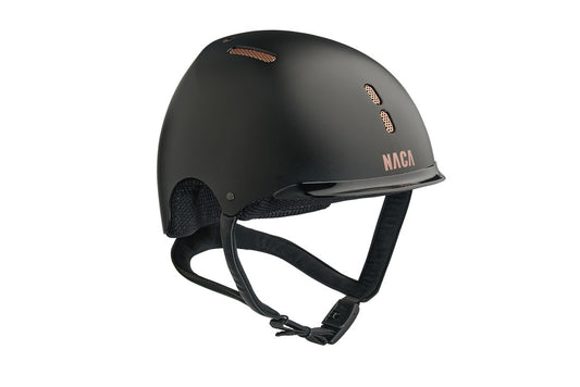 Casque Naca Gravity S Mat Noir Onyx / Or Rose - Sans Visière