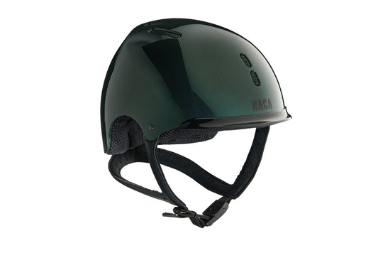 Casque Naca Gravity S Brillant Vert Emeraude - Sans Visière