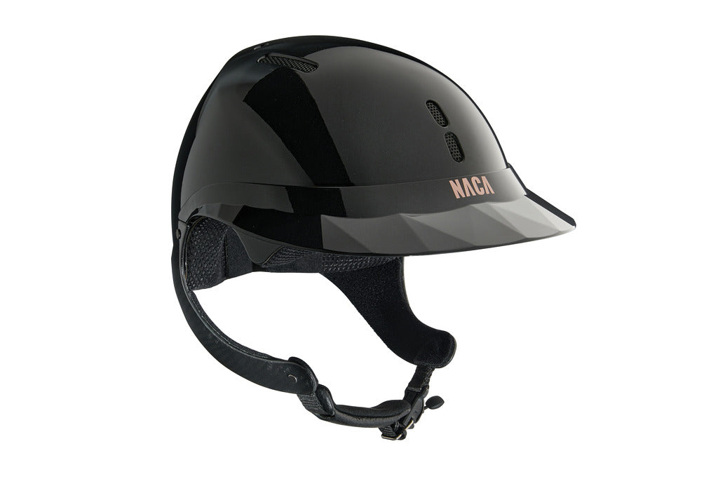 Casque Naca Gravity XP Brillant Noir Onyx - Visière Large